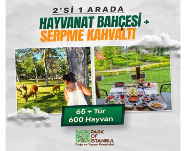 Park Of İstanbul ‘da 2 si 1 arada Paketi; Serpme Kahvaltı + Hayvanat Bahçesi Bileti