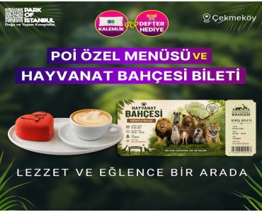 Park Of İstanbul‘da İkili Keyif Paketi; Özel Kafe Menüsü + Hayvanat Bahçesi Bileti Kişi Başı 1000 tl Yerine 699 tl